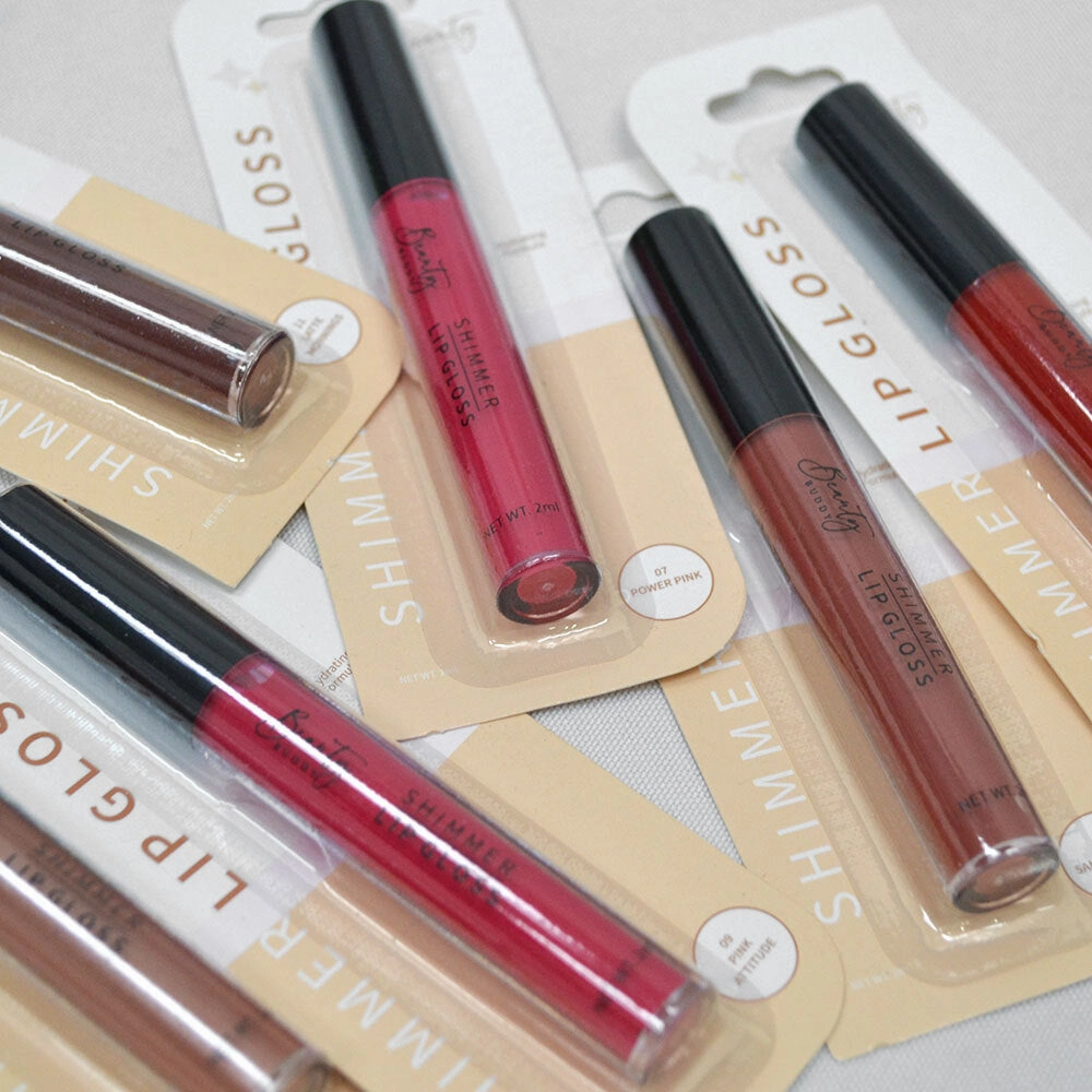 3x Beauty Buddy Shimmer Lip Gloss 07 Power Pink 2ml