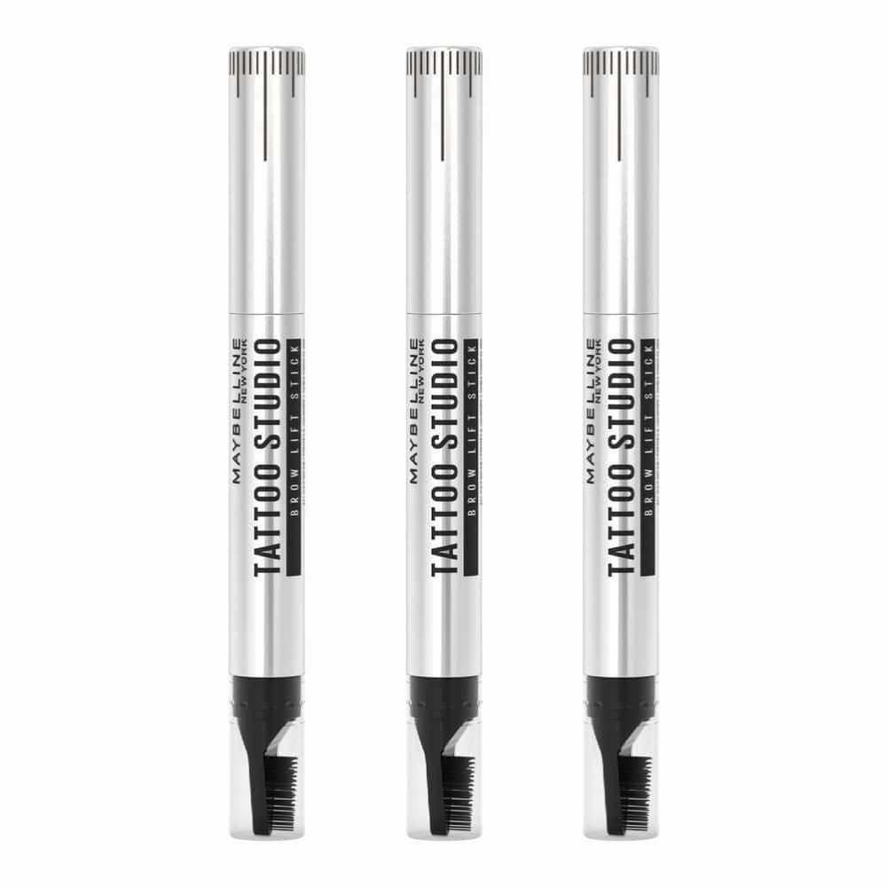 3x Maybelline Tattoo Studio Brow Lift Stick Deep Brown