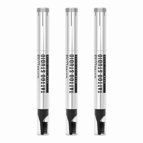 3x Maybelline Tattoo Studio Brow Lift Stick Deep Brown