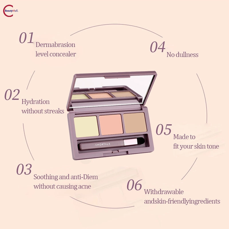 AMORTALS Perfect Skin Three-Color Concealer Palette