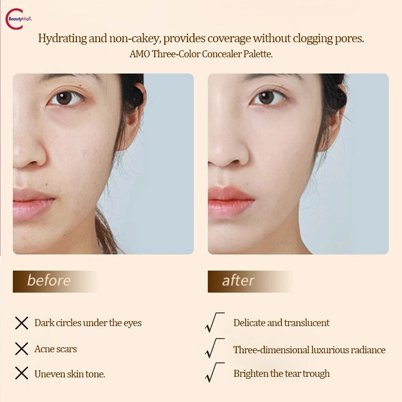 AMORTALS Perfect Skin Three-Color Concealer Palette