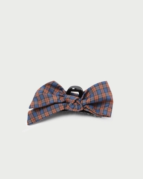 Anika Navy/Rust Bow Claw Clip