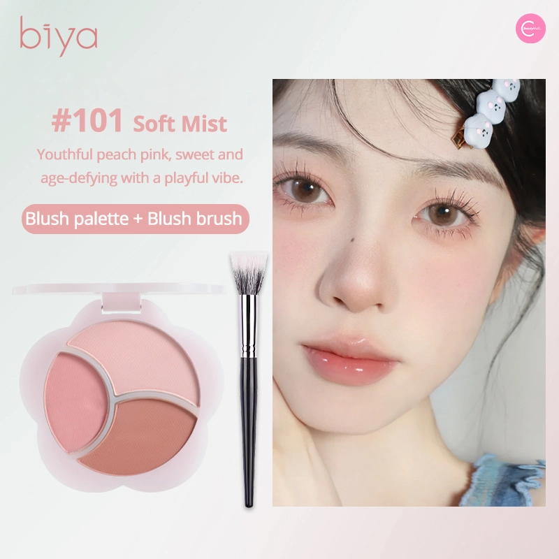 Biya Floral Soft-Focus Trio Blush Palette
