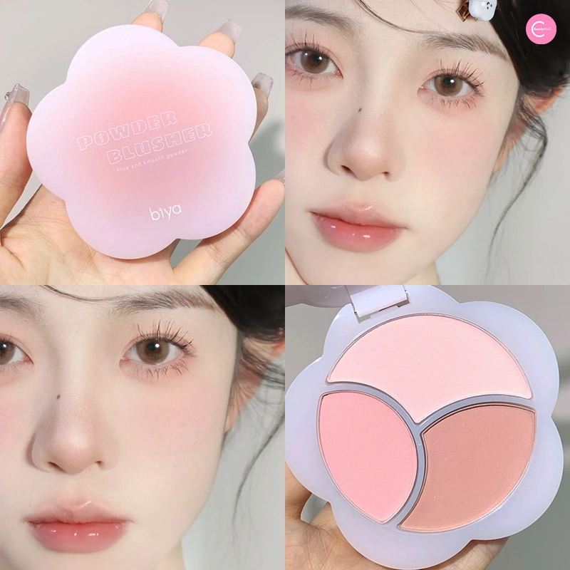 Biya Floral Soft-Focus Trio Blush Palette