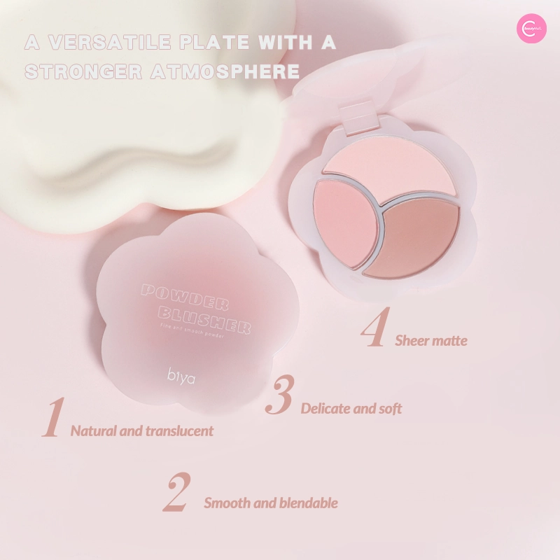 Biya Floral Soft-Focus Trio Blush Palette