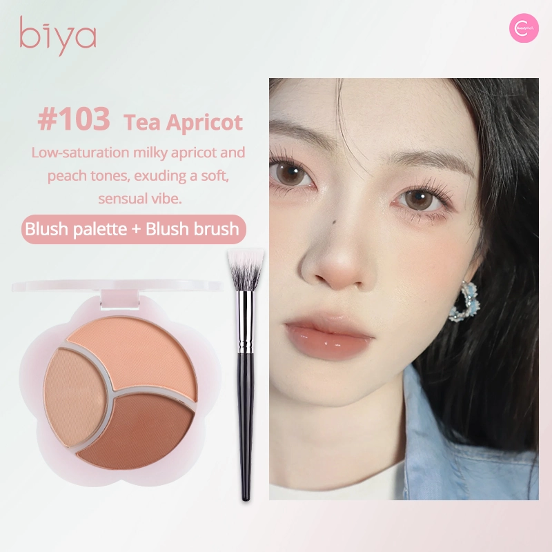 Biya Floral Soft-Focus Trio Blush Palette