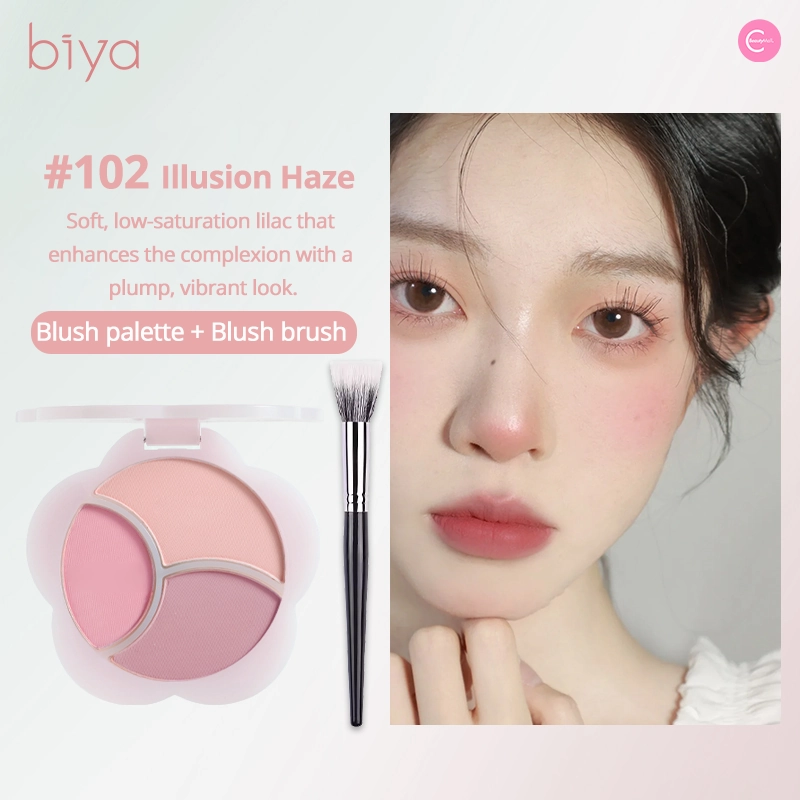 Biya Floral Soft-Focus Trio Blush Palette