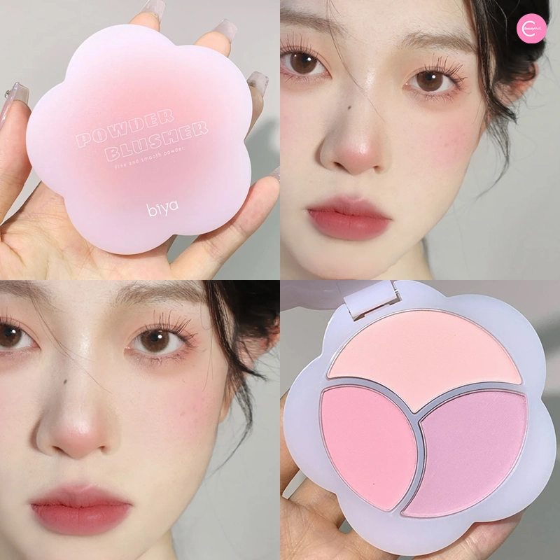 Biya Floral Soft-Focus Trio Blush Palette