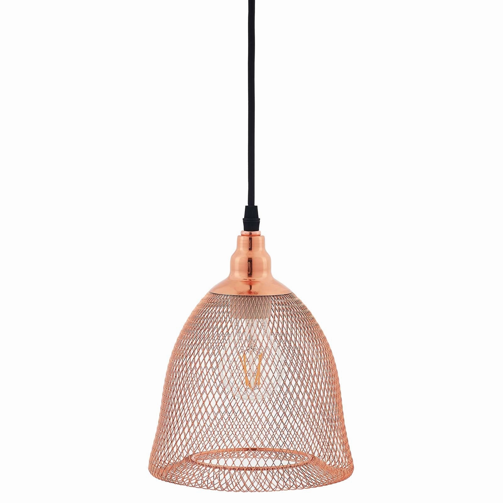 Glimmer Bell-Shaped Rose Gold Pendant Ligh by Modway