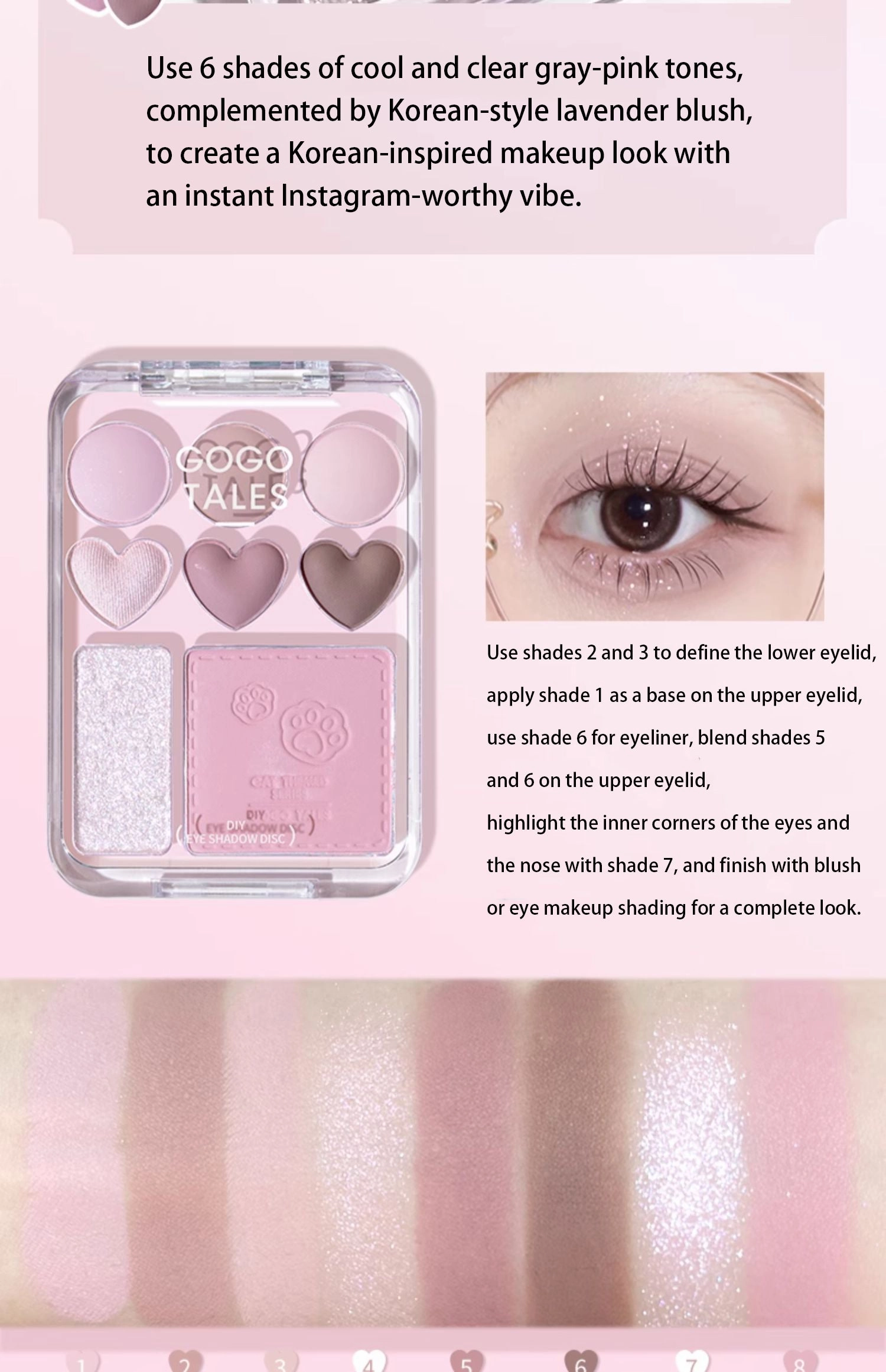 GOGOTALES Sweetheart Blush & Eyeshadow Palette