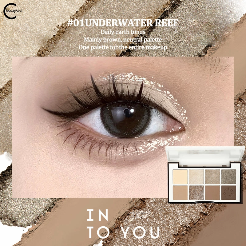 INTO YOU "Universal Coconut Power" Series Eight-Color Eyeshadow Palette