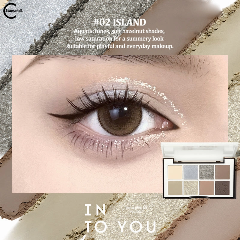 INTO YOU "Universal Coconut Power" Series Eight-Color Eyeshadow Palette