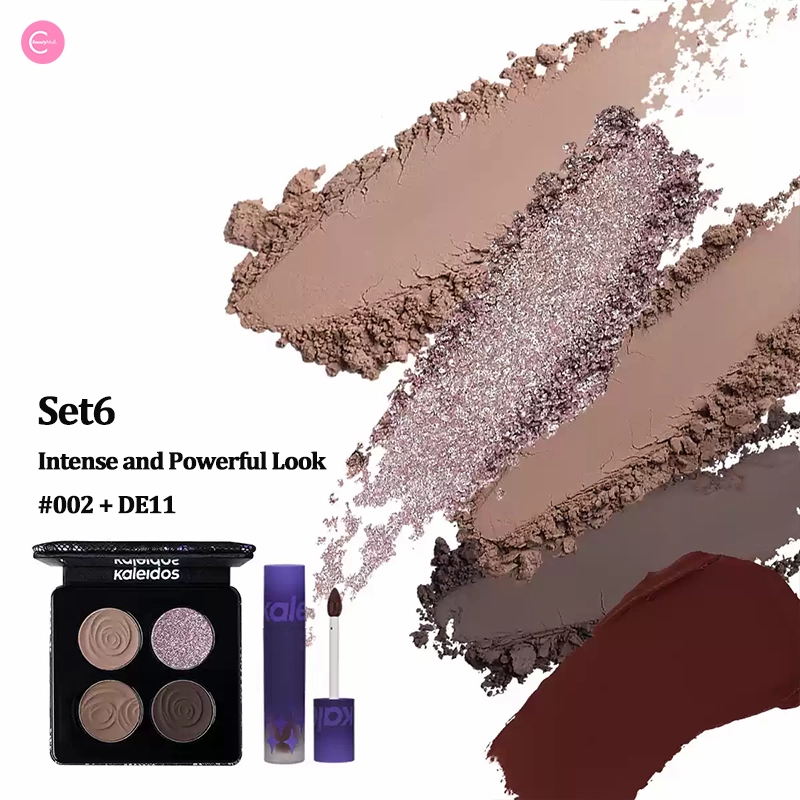 Kaleidos Stormbird Matte Quad Eyeshadow & Lip Powder Cream Set
