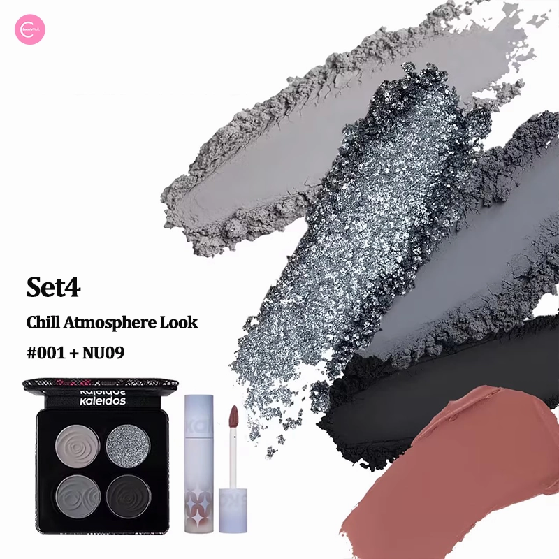 Kaleidos Stormbird Matte Quad Eyeshadow & Lip Powder Cream Set