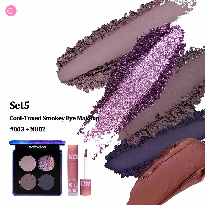 Kaleidos Stormbird Matte Quad Eyeshadow & Lip Powder Cream Set