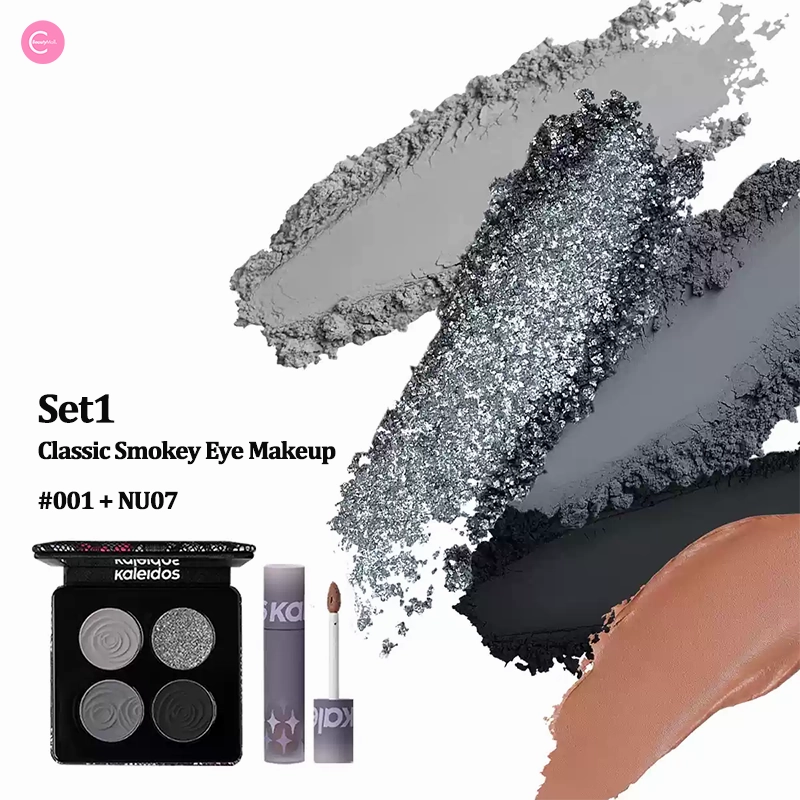Kaleidos Stormbird Matte Quad Eyeshadow & Lip Powder Cream Set