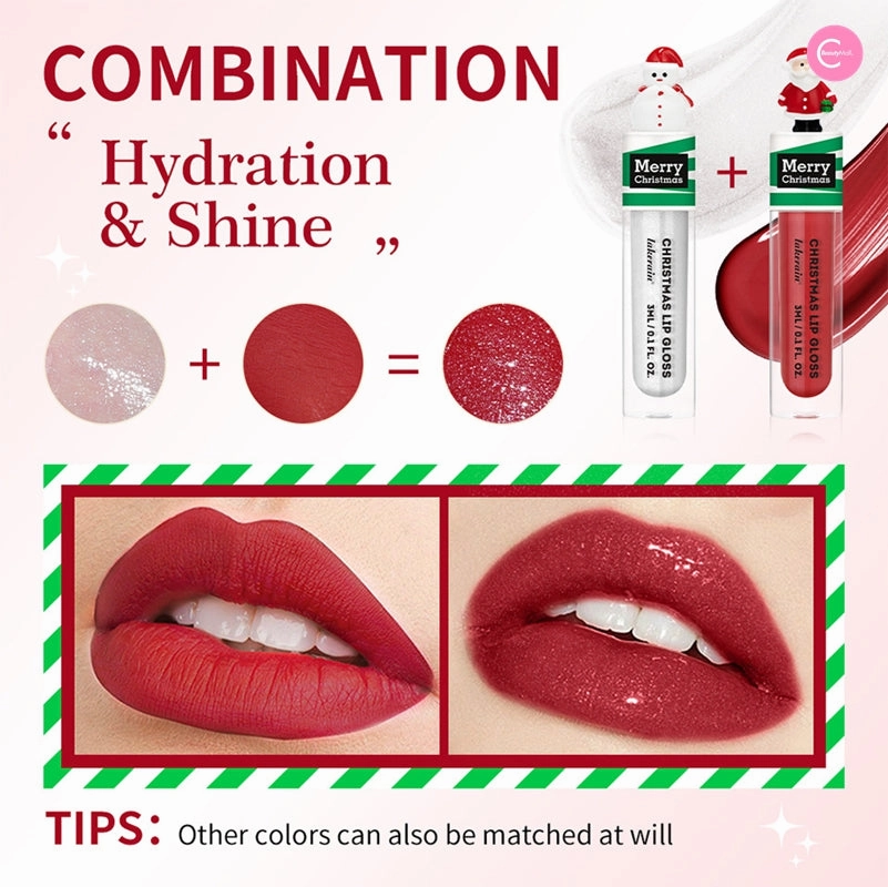 LAKERAIN Christmas Lip Gloss Set