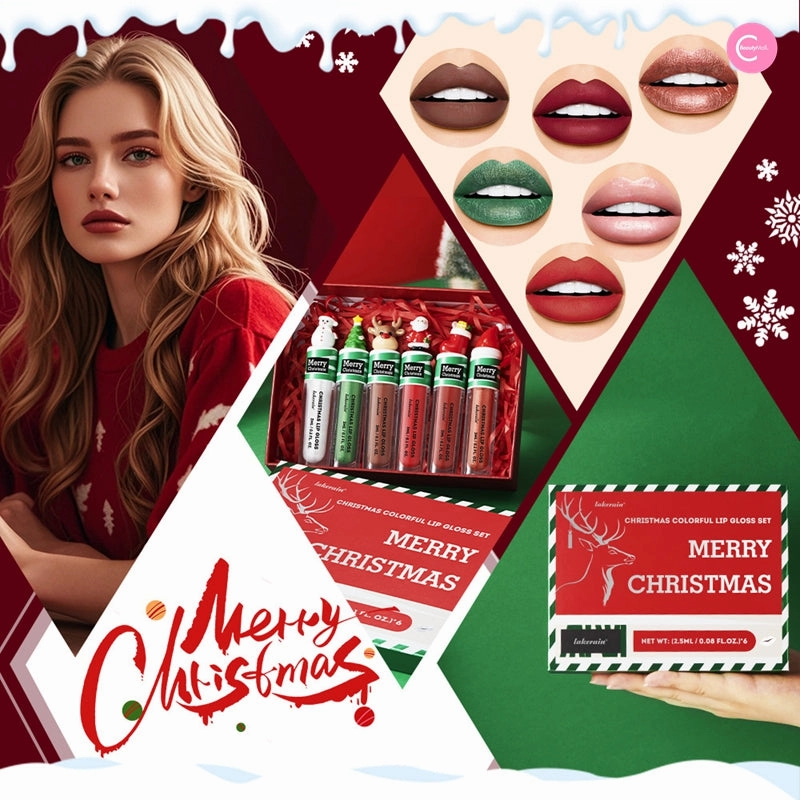 LAKERAIN Christmas Lip Gloss Set