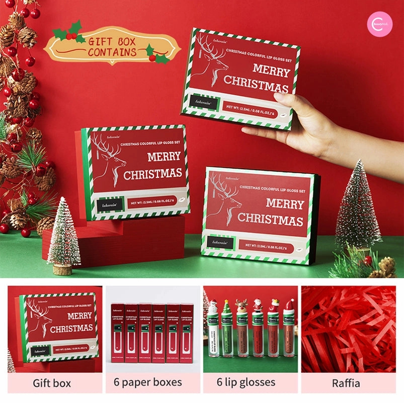 LAKERAIN Christmas Lip Gloss Set