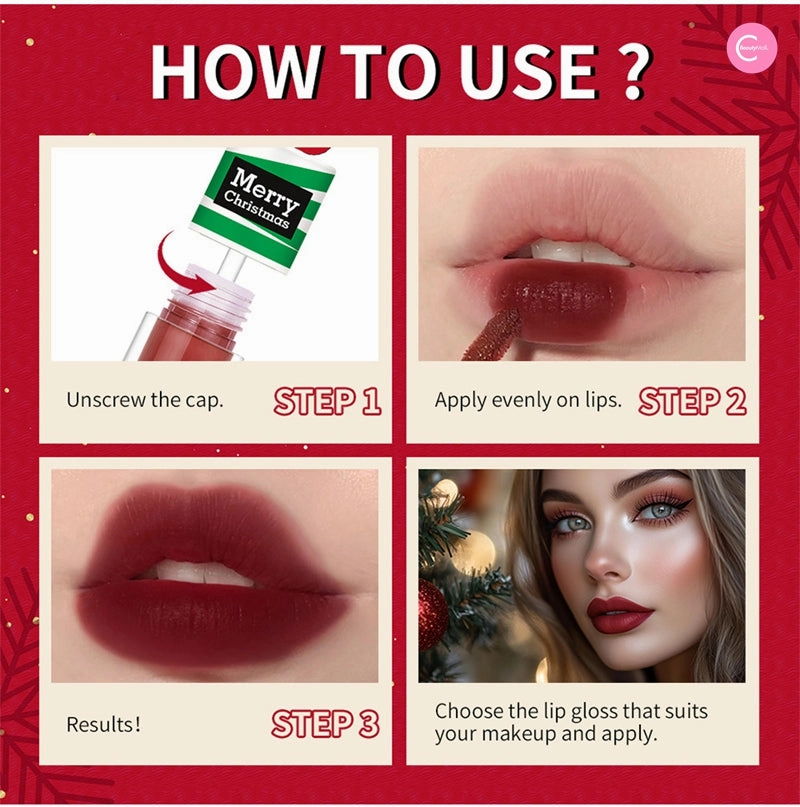 LAKERAIN Christmas Lip Gloss Set
