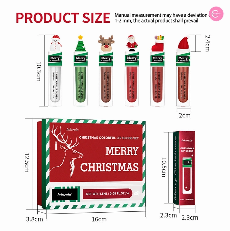 LAKERAIN Christmas Lip Gloss Set