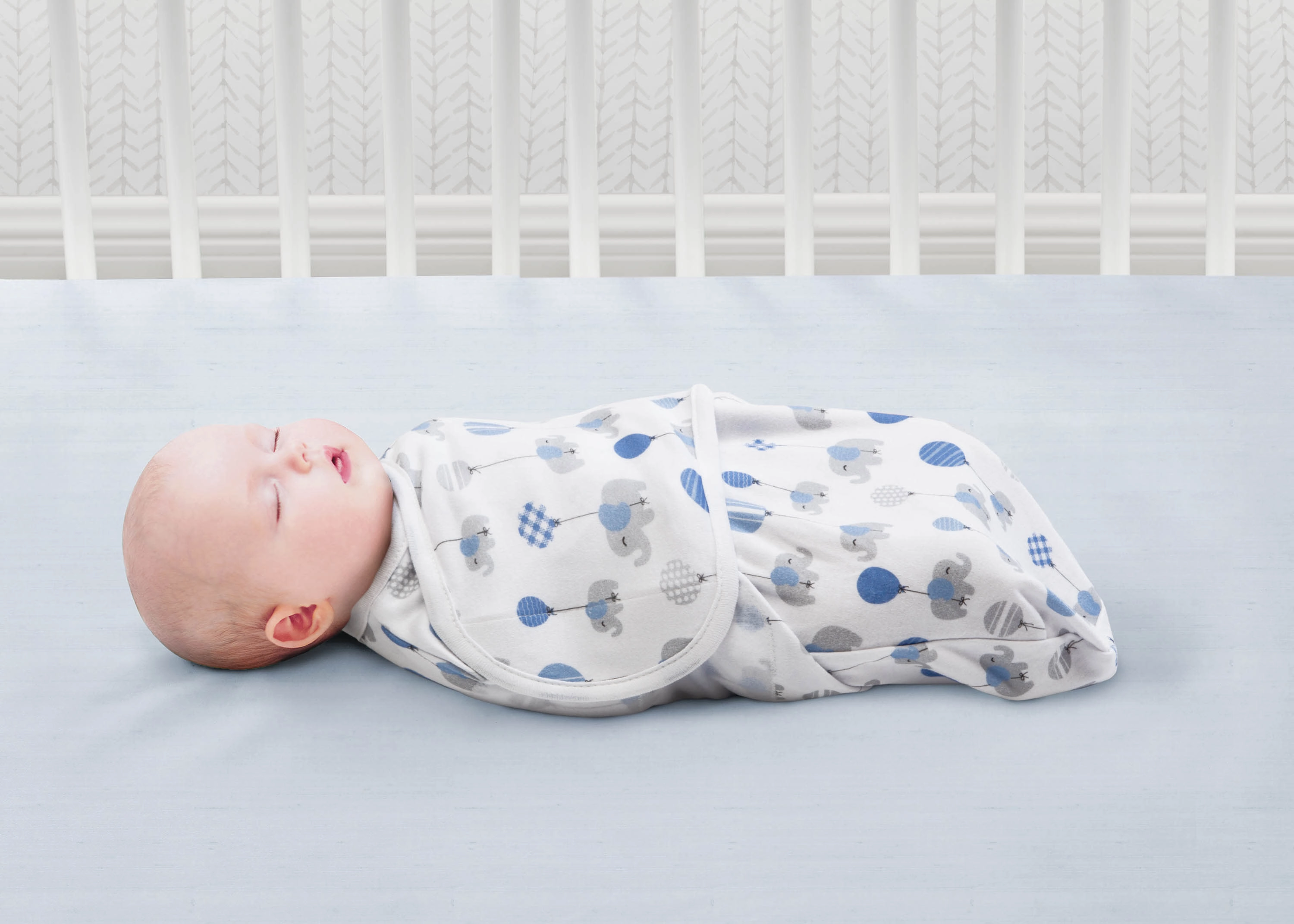 Little Lambs Adjustable Swaddle Wrap - Size Small/Medium, Fits Babies 0-3 Months/7-14 lbs., 3-Pack