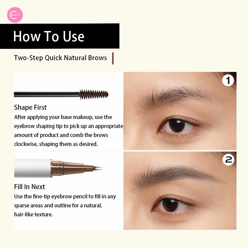 Little Ondine Dual-Ended Waterproof Eyebrow Pencil