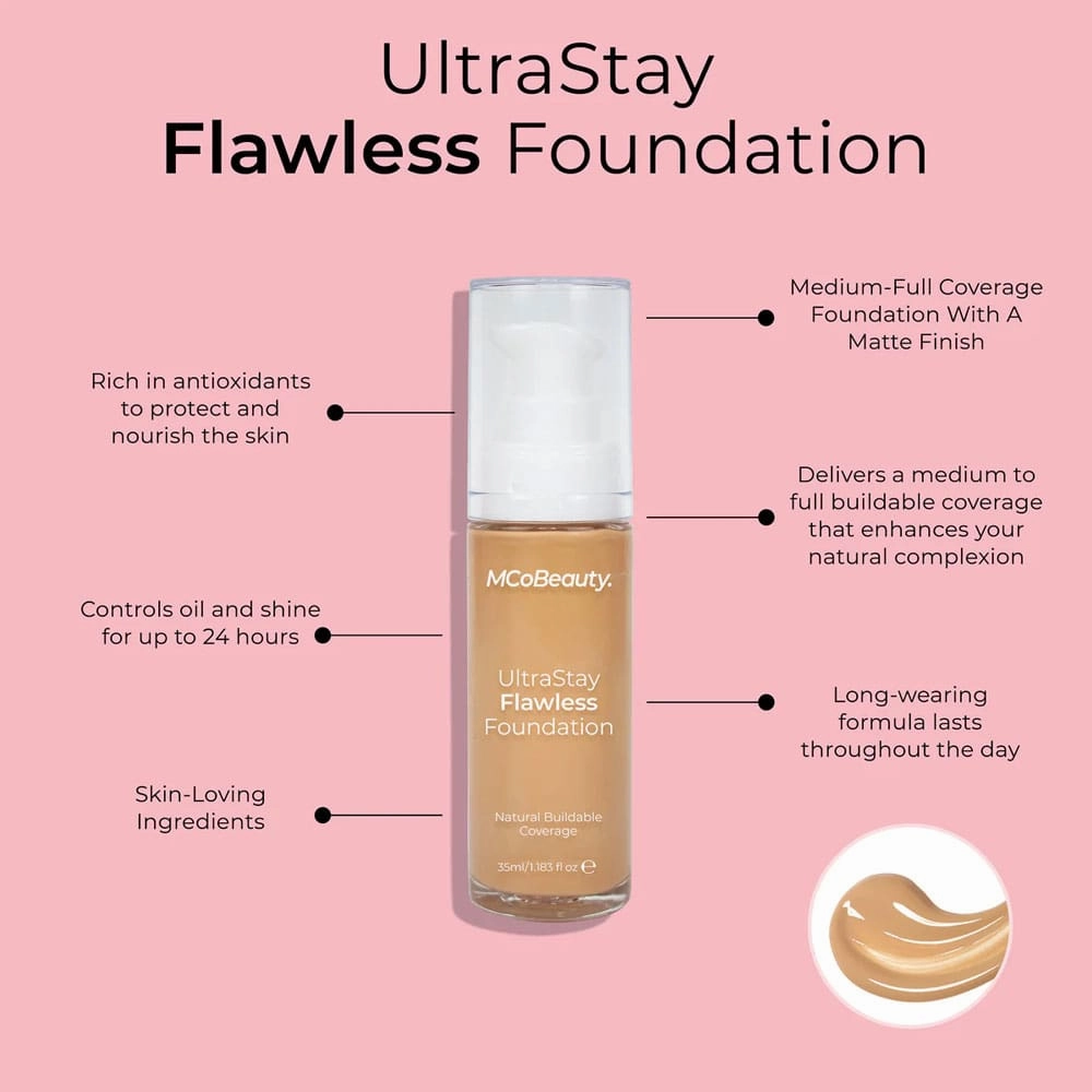 MCoBeauty Ultra Stay Flawless Foundation Natural Beige 35ml