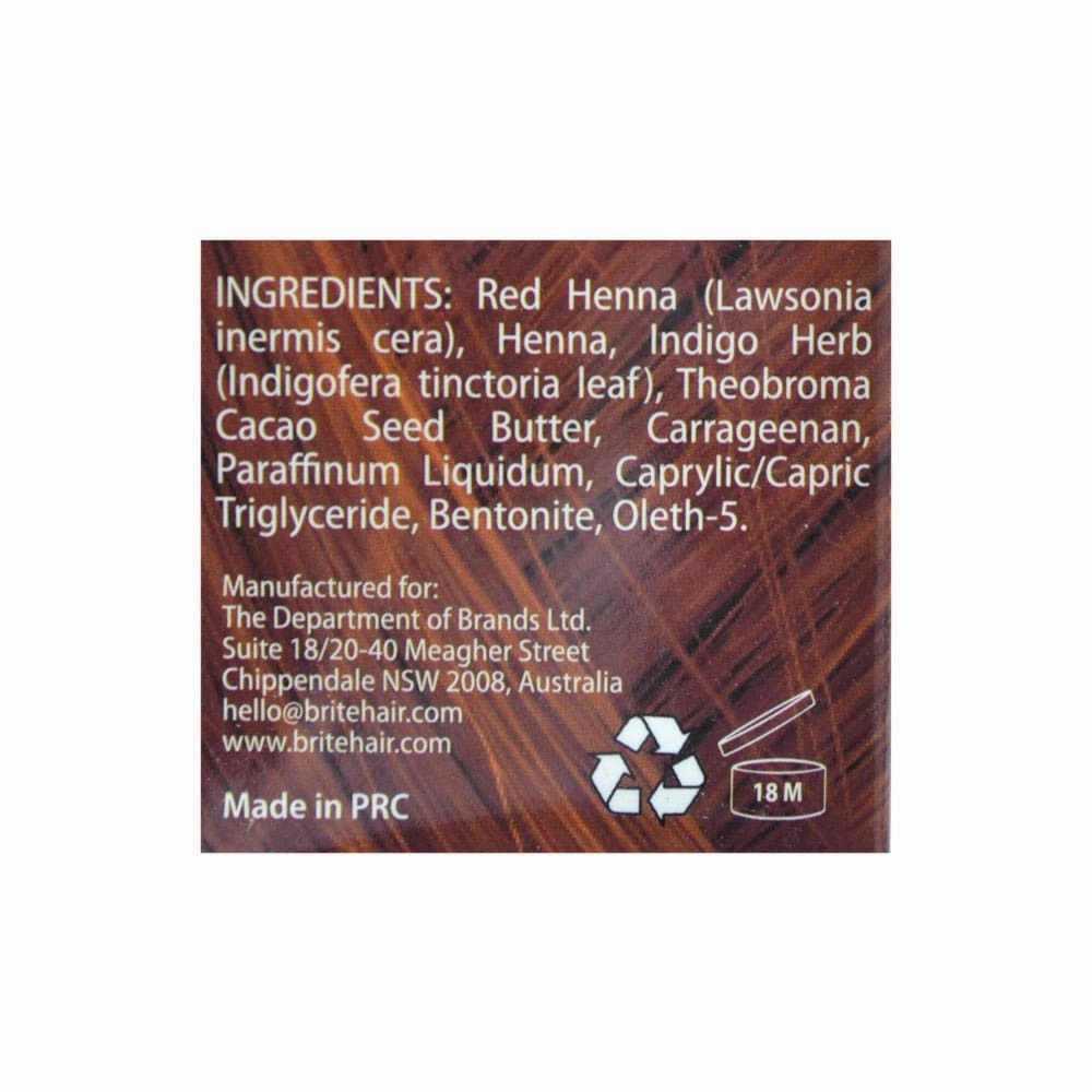 Naturally Brite Henna Hair Dye Dark Red 75ml