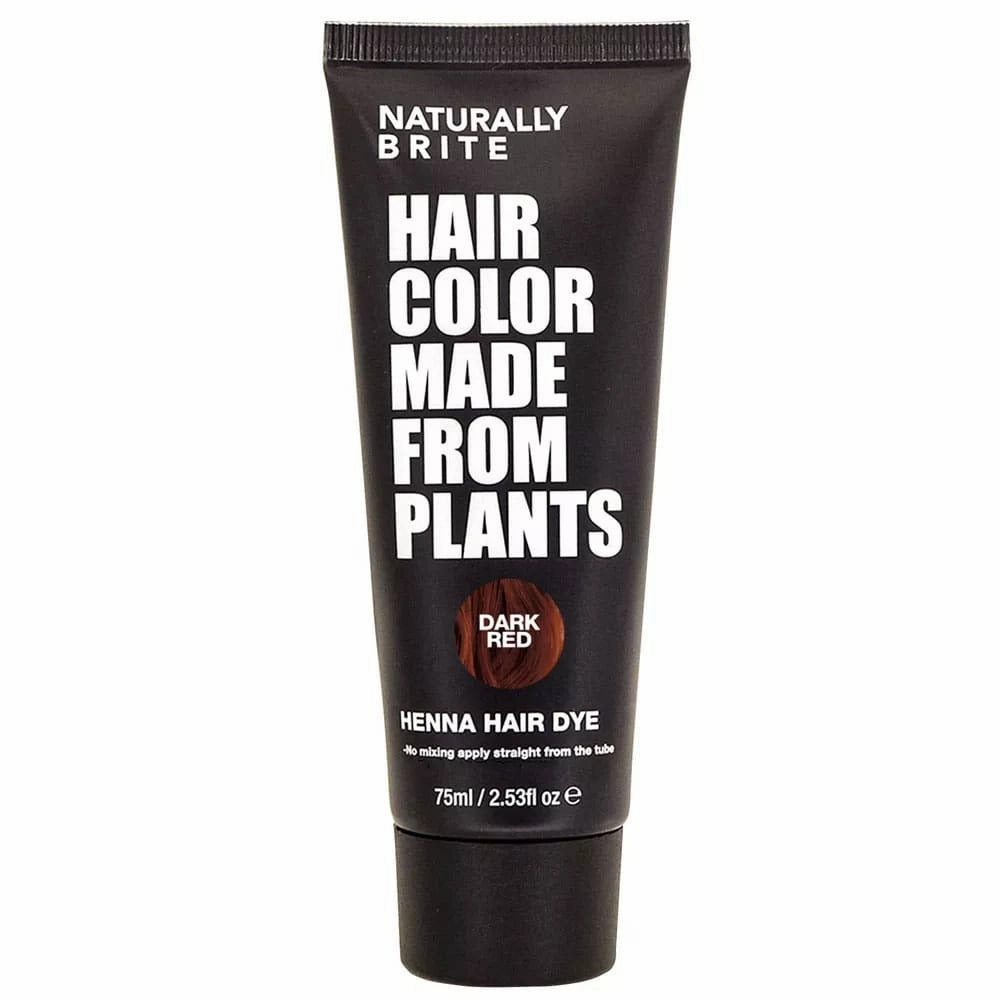 Naturally Brite Henna Hair Dye Dark Red 75ml