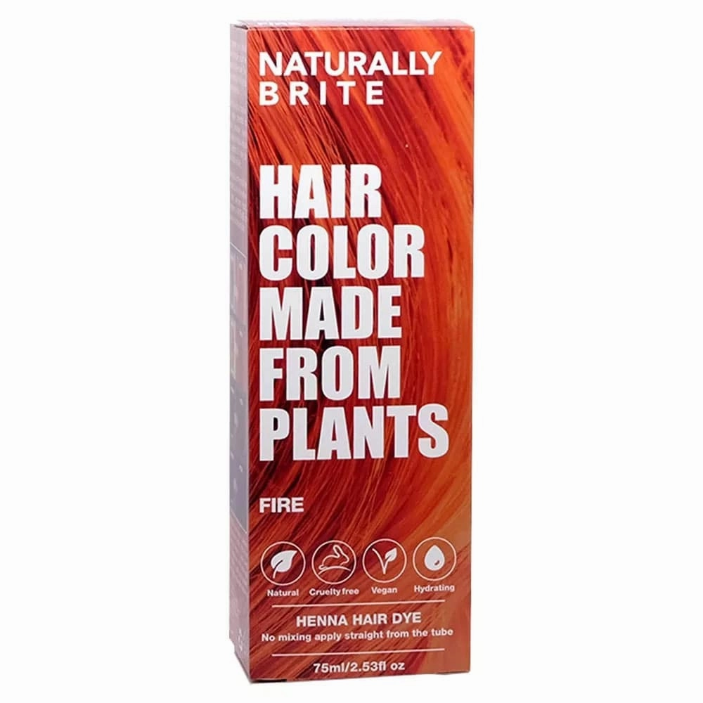 Naturally Brite Henna Hair Dye Fire 75ml