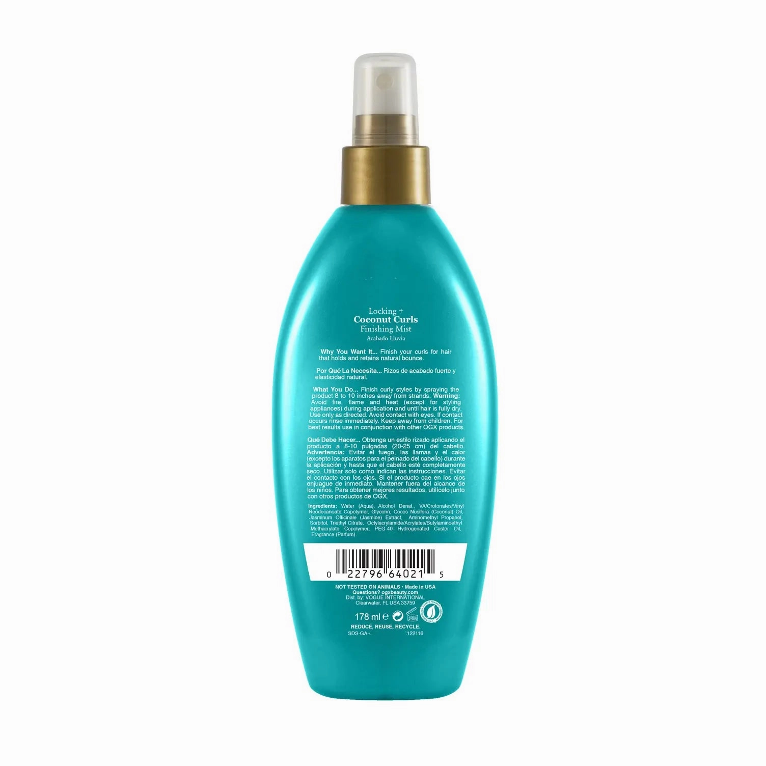 OGX Locking  Coconut Curls Finishing Mist - 6 oz