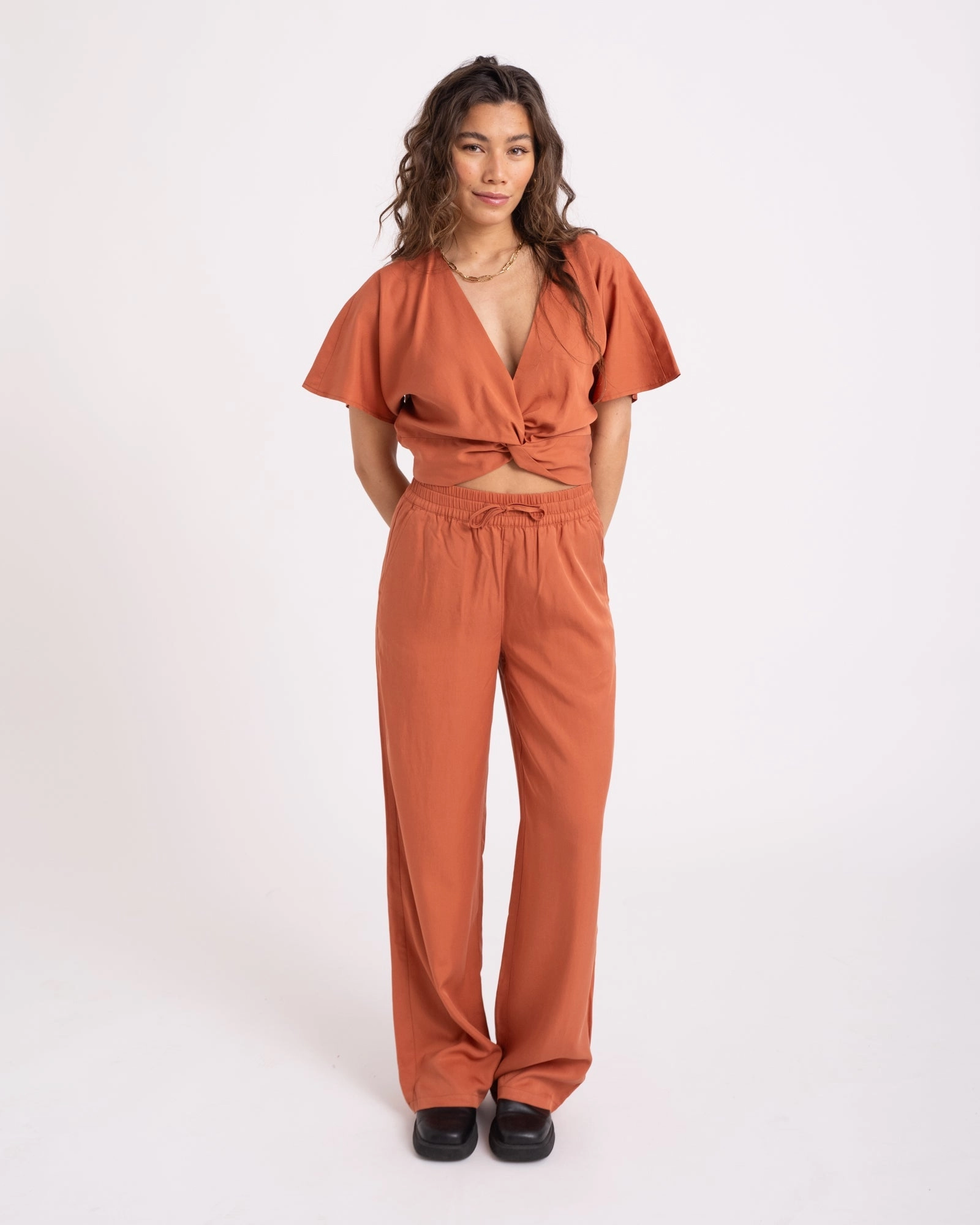 TILTIL Toni Tencel Pants Rust