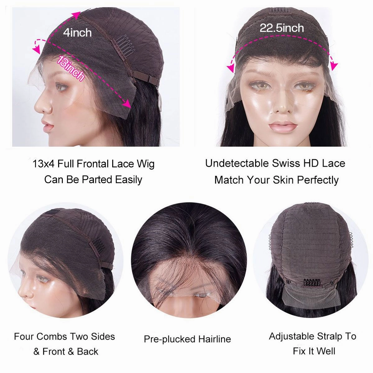 Tuneful Undetectable HD Lace #1B/30 Highlight 13×4 Full Frontal Wigs 5x5 HD Lace Body Wave Wigs
