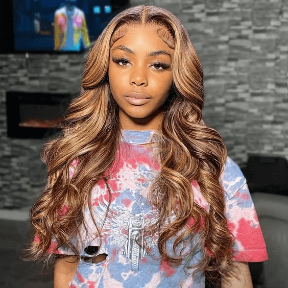Tuneful Undetectable HD Lace #4/27 Highlight 13×4 Full Frontal Wigs 5x5 HD Lace Body Wave Wigs