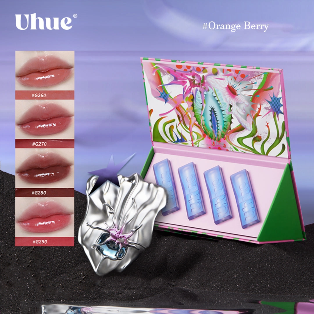UHUE Flower Wildness Series Mirror Lipstick Limited Edition Gift Box