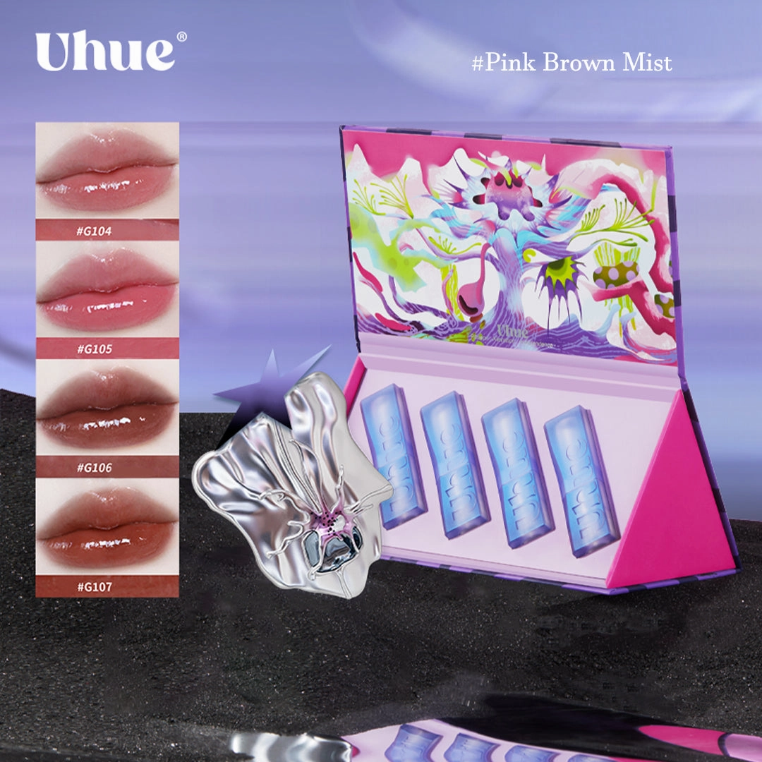 UHUE Flower Wildness Series Mirror Lipstick Limited Edition Gift Box