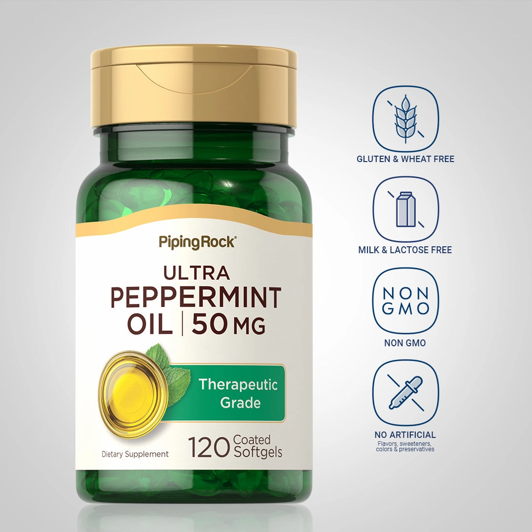 Ultra Peppermint Oil (Enteric Coated), 50 mg, 120 Coated Softgels