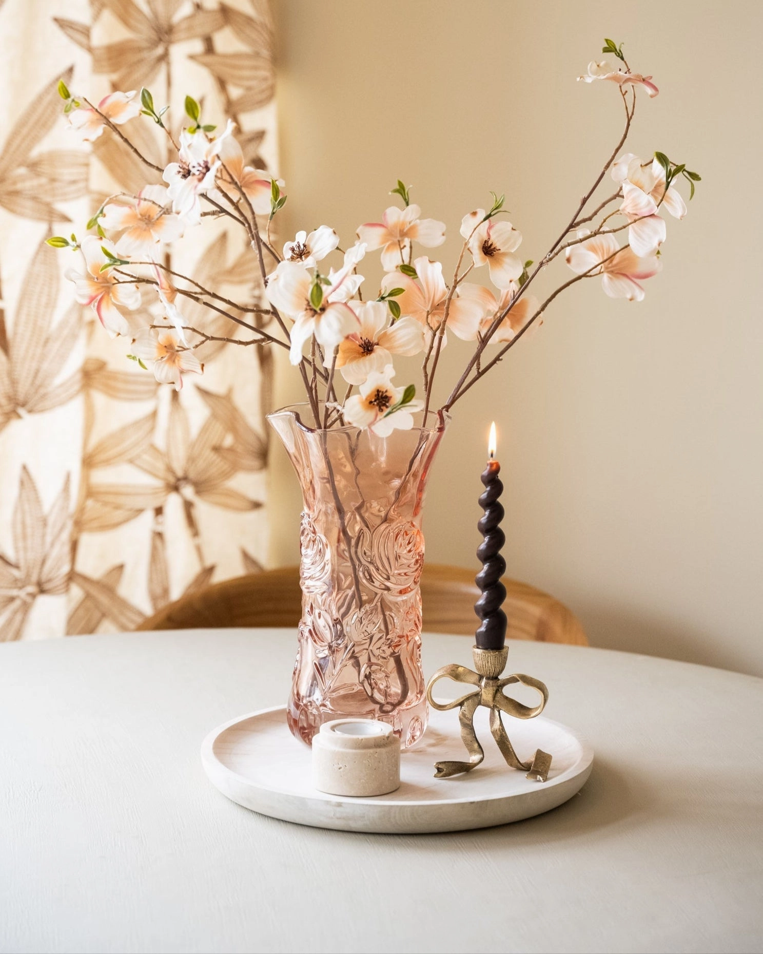 Vase Pink Glass