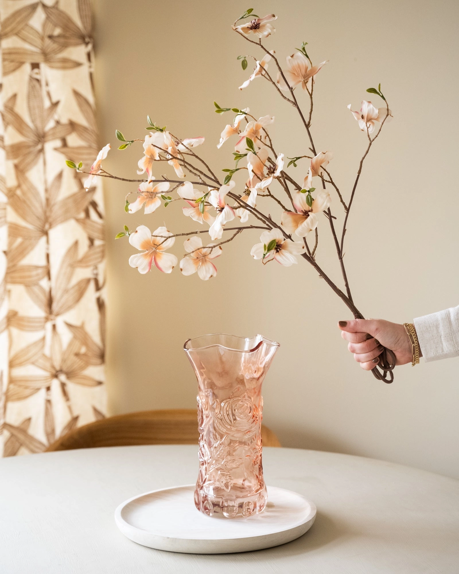 Vase Pink Glass