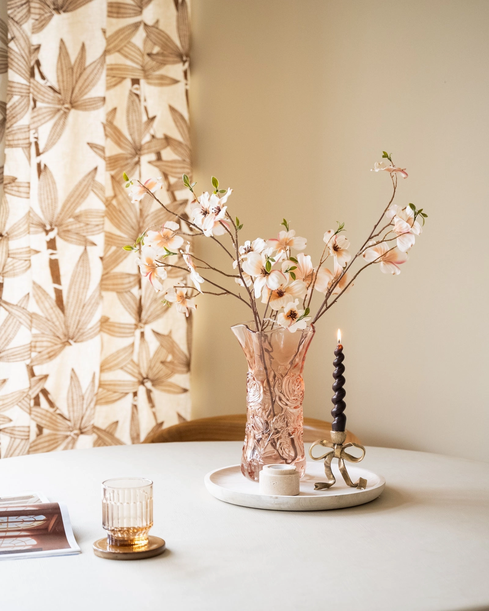 Vase Pink Glass