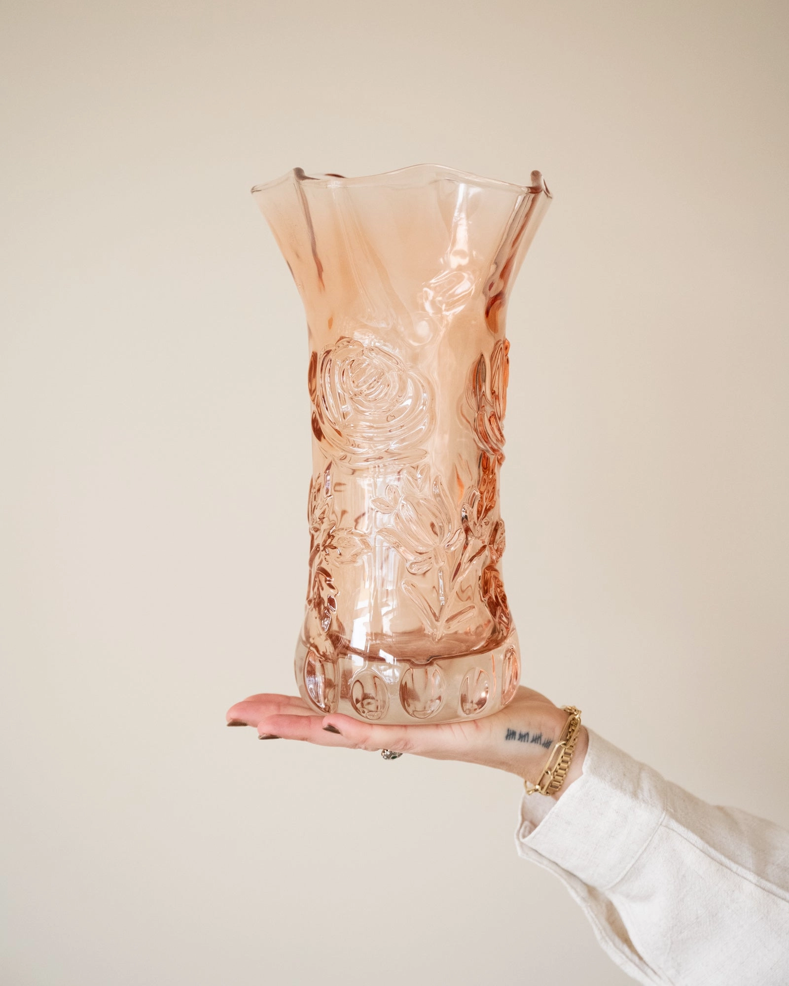 Vase Pink Glass