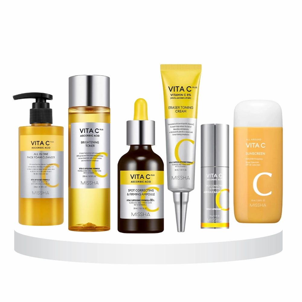 Vita C Brightening K-Beauty Skincare Routine Kit