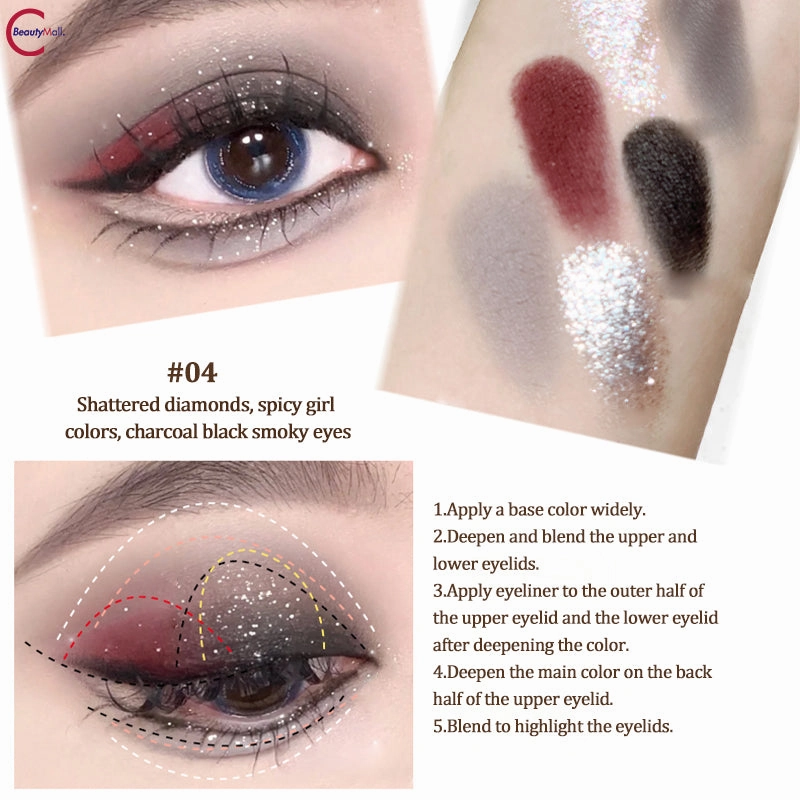 XIXI "Working Bear" Six-Color Eyeshadow Palette