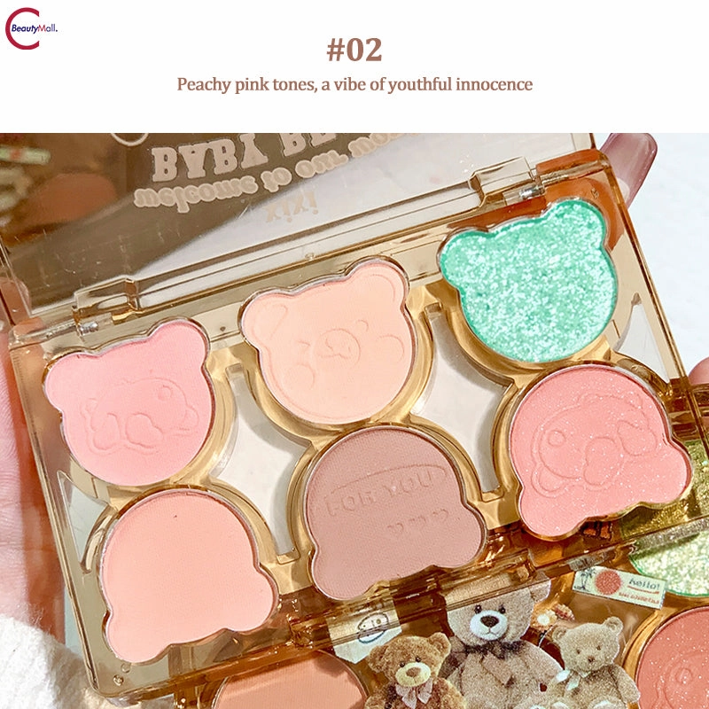 XIXI "Working Bear" Six-Color Eyeshadow Palette