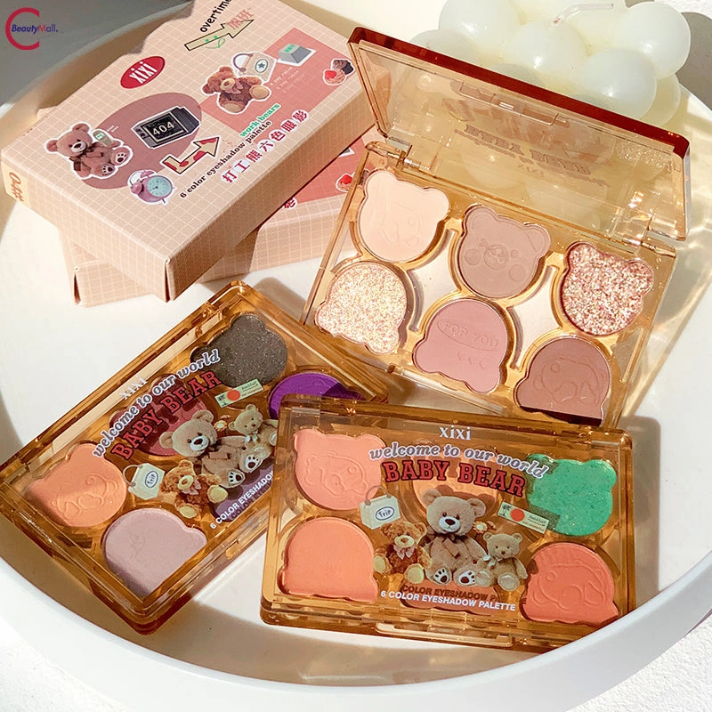 XIXI "Working Bear" Six-Color Eyeshadow Palette